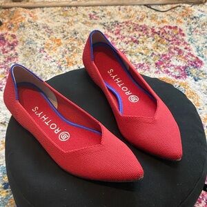 Rothy's Vibrant Red Pointed Flats